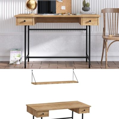 Decormet Dixie Study Desk Sapphire Oak