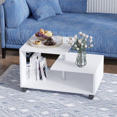 Table basse Decormet Karanfil blanche