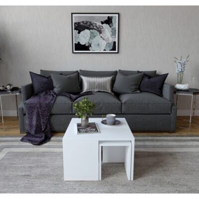 Table basse Decormet Ortanca - Blanc