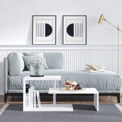 Table basse Decormet Dilek blanche