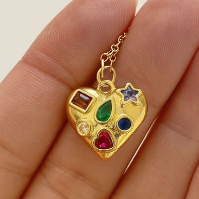 Collana a forma di cuore in oro