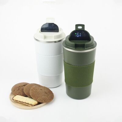 Termo de viaje para café con indicador de temperatura (500 ml)