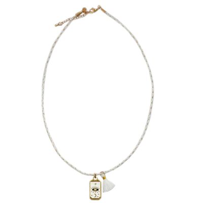 Collana con occhio bianco zingaro