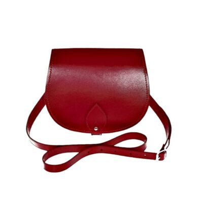 Sacoche en cuir fait main - Petit modèle - Rouge