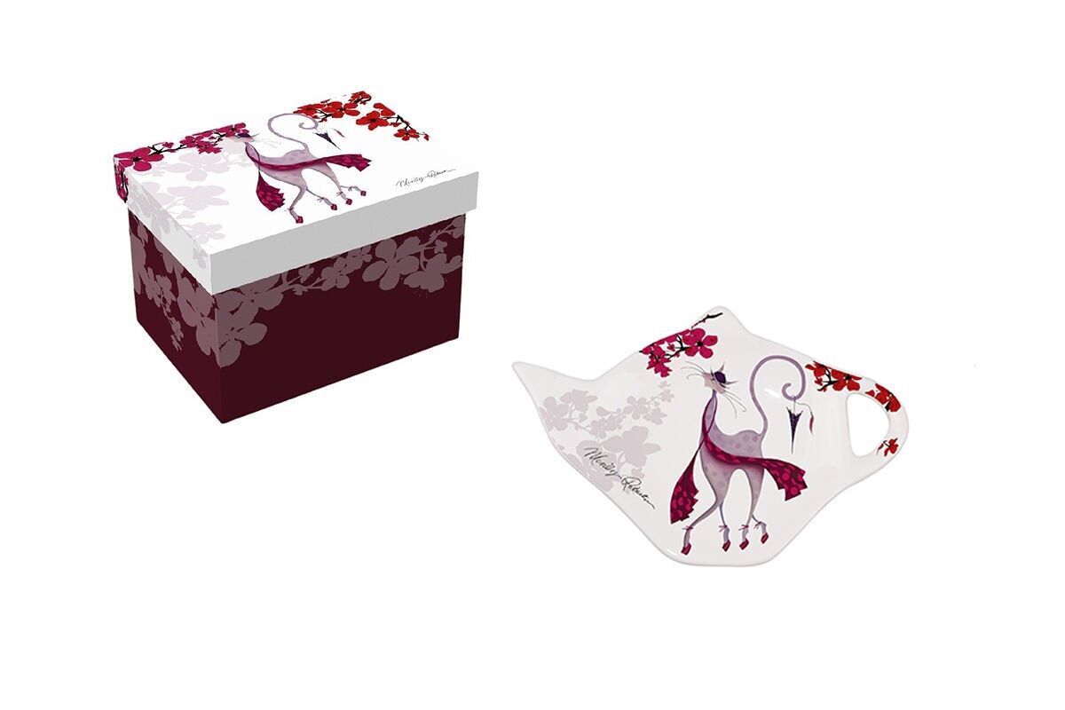 PORTA BUSTINE DA TÈ IN PORCELLANA – SAKURA ROSE CATITUDES, M.ROBERTSON