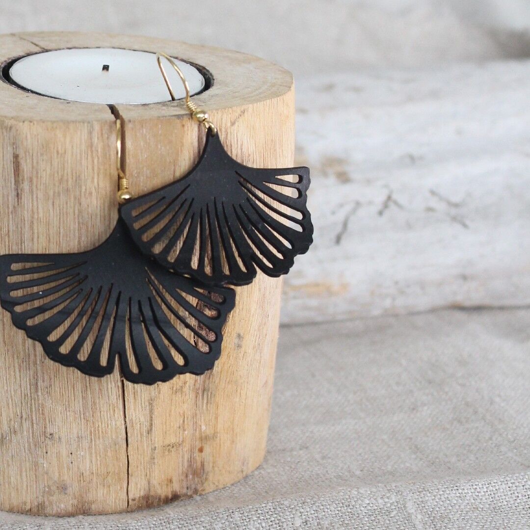 Orecchini Aretha argento e camera d'aria bicicletta