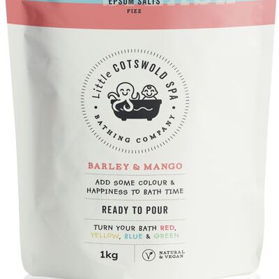 Children's Natural & Fun Epsom Salts (Barley & Mango- Turns the bath Red)