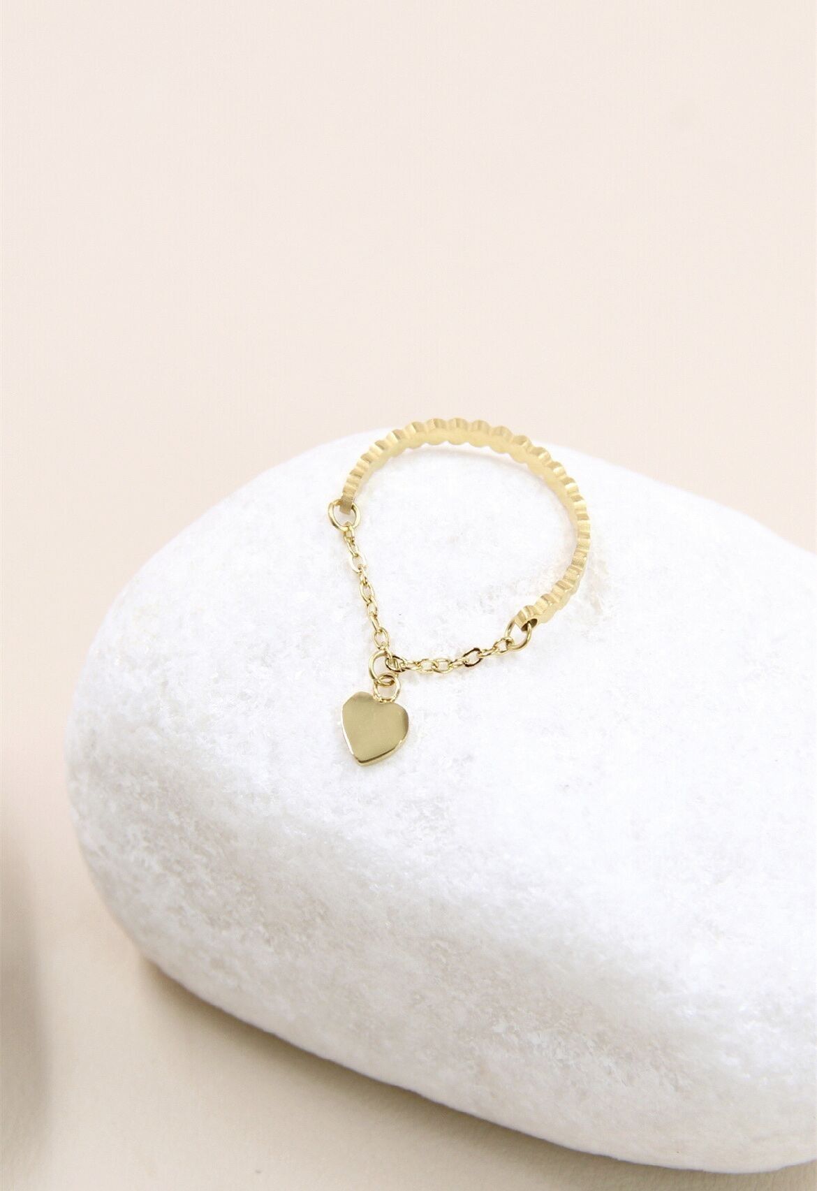 Anello a forma di cuore in acciaio inossidabile - Eleganza romantica