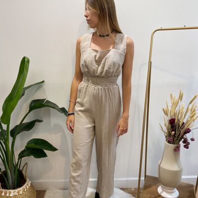 Marilyn beige jumpsuit