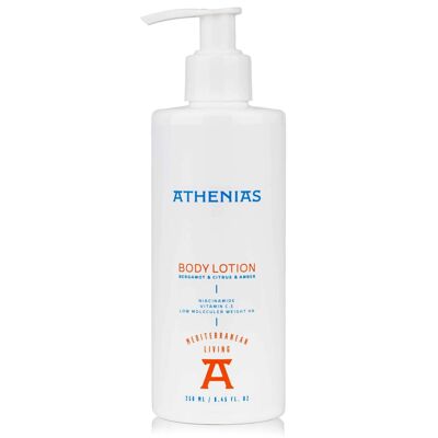 Athenias Body Lotion – Niacinamide, Vitamins E & C, Hydrating 250ml