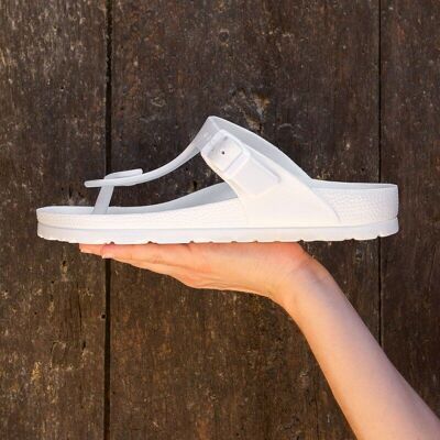 Sandalo Daisy bianco bio – EVA leggero e confortevole