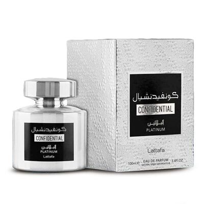 LATTAFA CONFIDENTIAL PLATINUM 100ml Eau De Parfum UNISEX