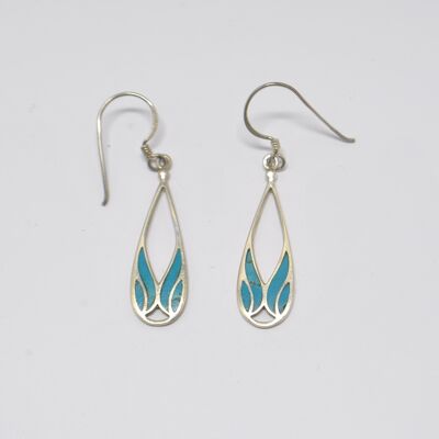 Turquoise and 925 silver earrings