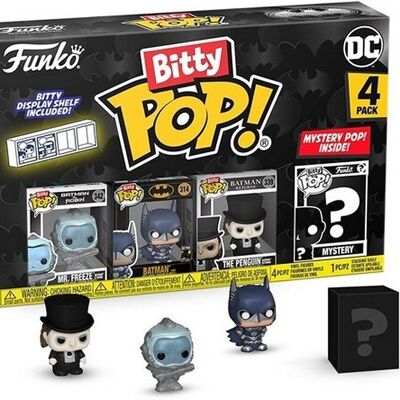 Funko Bitty Pop! Batman 85th - Freeze 4PK et Une Mini-Figurine Mystère en Surprise - 2.2 Cm - DC Comics Collectionnable - Étagère Empilable Incluse - Idée de Cadeau - Décoration de Gâteaux