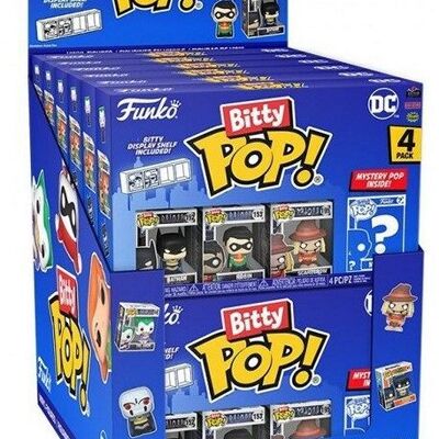 Funko Bitty Pop! Batman 85th - Batman 4PK et Une Mini-Figurine Mystère en Surprise - 2.2 Cm - DC Comics Collectionnable - Étagère Empilable Incluse - Idée de Cadeau - Décoration de Gâteaux
