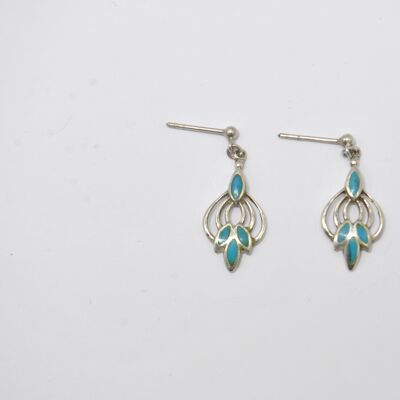 Turquoise and 925 silver earrings