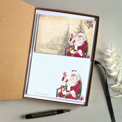 Set di lettere di Babbo Natale da 20 fogli e 8 biglietti