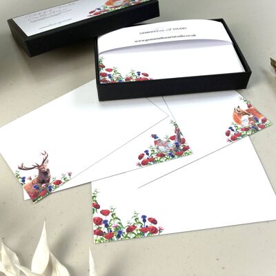 Pack of 40 Poppy Field Collection Place Cards | Tableware | Party Supplies