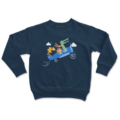 Sweat Enfant / Rêves d'avion / Bleu marine