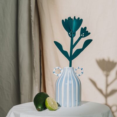 Marigold - green wooden flower, dopamine decor style, scandinavian wall print