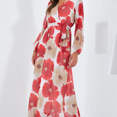 Robe à motifs rouge