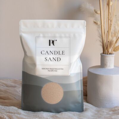 Candela sabbia Beige - Sacchetto 450 g/1 lb + 20 stoppini - PureCandle