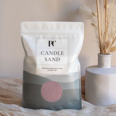 Candle sand Old pink / Purple - Bag 450 g / 1 lb + 20 wicks - PureCandle