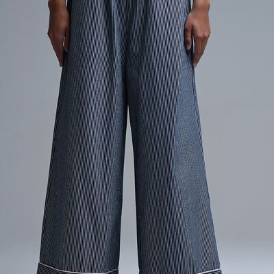 Pantalon Palazzo rayé à jambe extra large