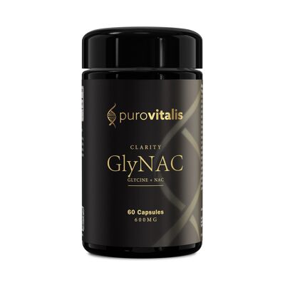 Purovitalis - GlyNAC Clarity 60 Capsules - 300mg Glycine + 300mg NAC per Serving