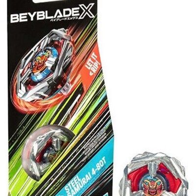HASBRO Beyblade X Steel Samurai 4-80T avec toupie Balance Type, 8 ans et plus