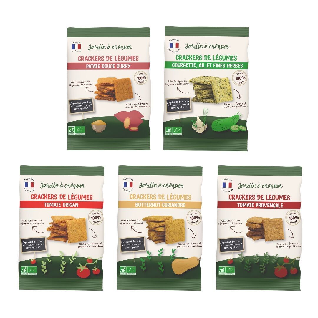 Pack de descubrimiento de galletas de verduras orgánicas: 5 recetas