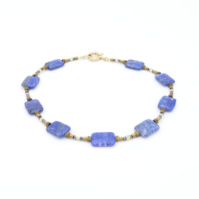 Daia Lapis Lazuli Bronze Necklace
