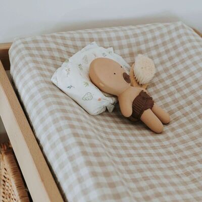 Housse de matelas à langer vichy galet