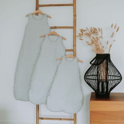 Sacco nanna estivo a righe verde-grigio - 0-6 mesi (70 cm)