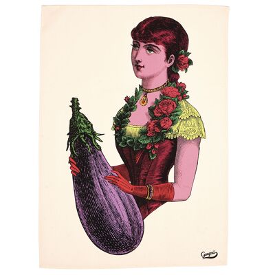 Aubergine Tea Towel