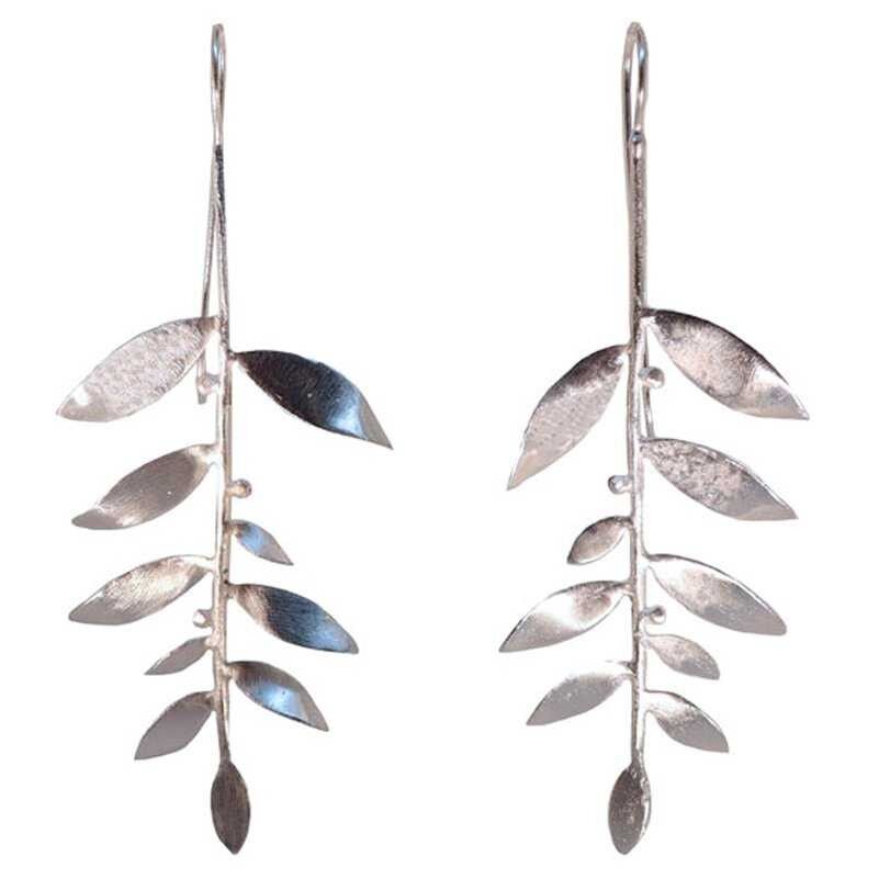 Baobab-Silberohrringe