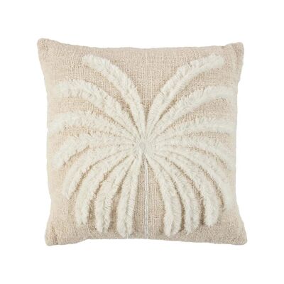Housse de coussin Isla Palm - Blanc naturel