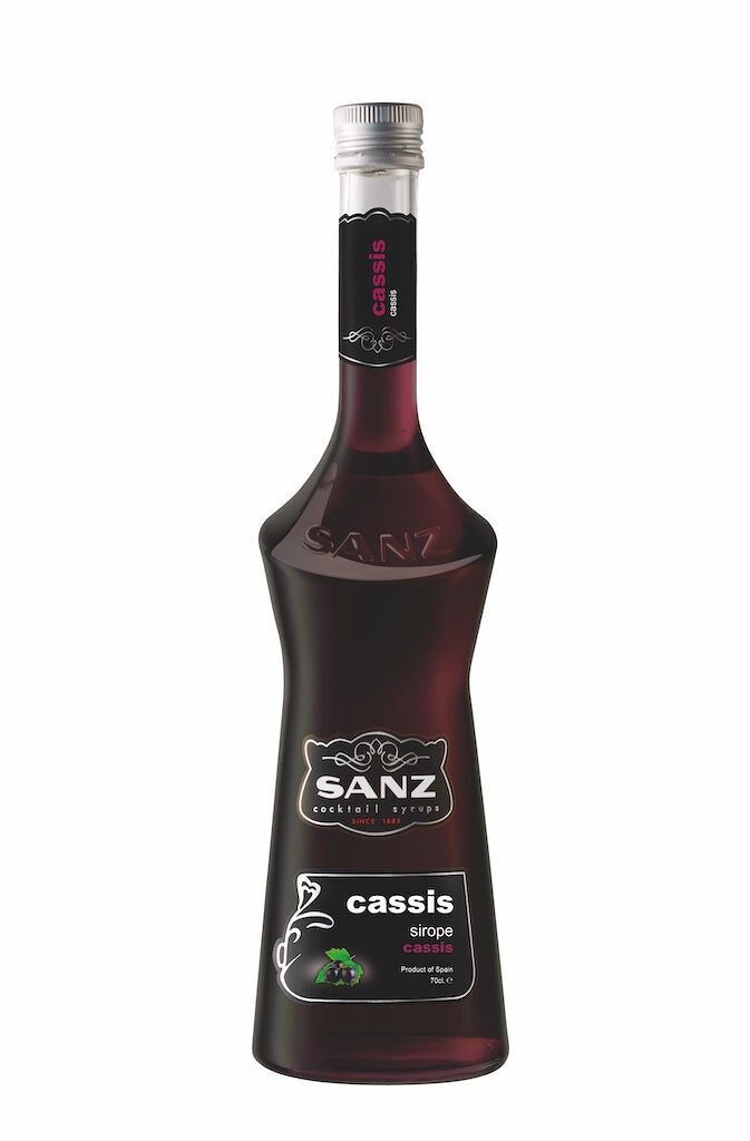 Cassis syrup Sanz, blackcurrant cocktail syrup, 0.7l