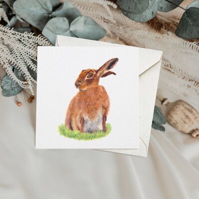 Hare Greetings Card | Birthday Card