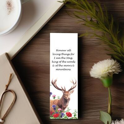 Poppy field Stag Bookmark | Book Accessories | Gifts