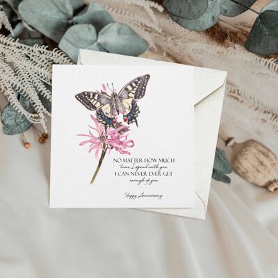 Swallowtail Butterfly Anniversary Greetings Card