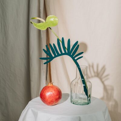 Palmera - hoja decorativa de madera, decoración de mesa, pieza de estilo dopamina