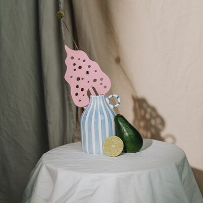 Caniche - feuille rose en bois, cadeau déco maison, décoration unique,