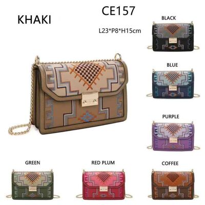 Beautiful Multicolor Synthetic Crossbody Bag Design
