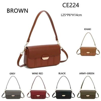 Bolso polipiel Baguette premium con solapa para mujer