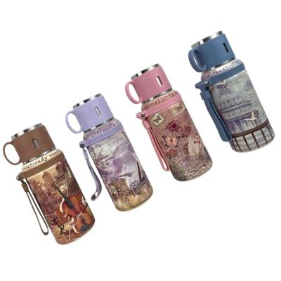 Sweet Candy Doll Thermos Bottle, 2 Caps and Handle