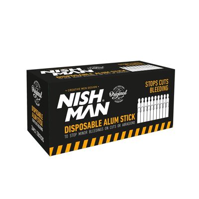 Barra de alumbre desechable Nishman (detiene el sangrado por afeitado)