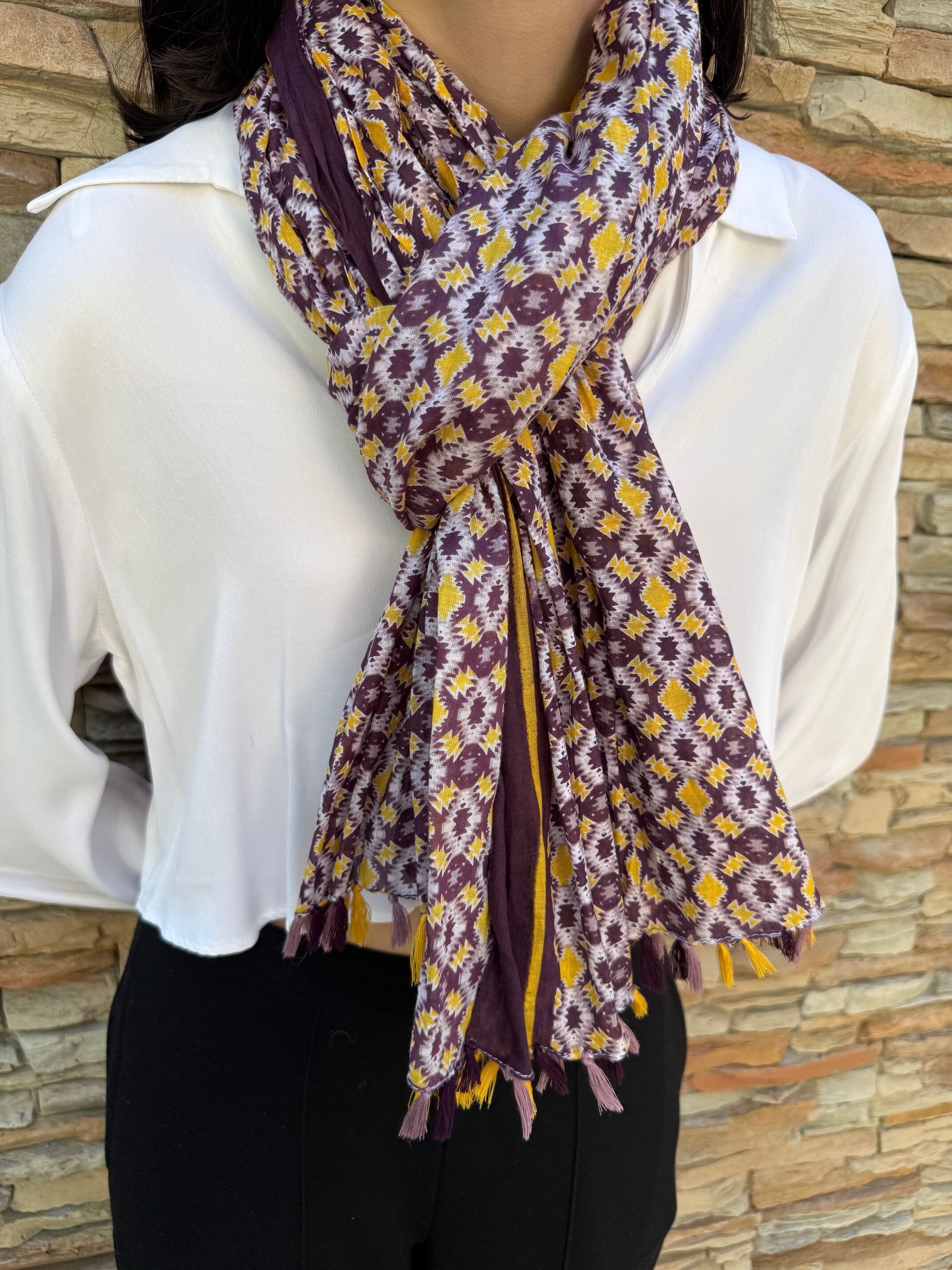 Bufanda de mujer 100% algodón indio