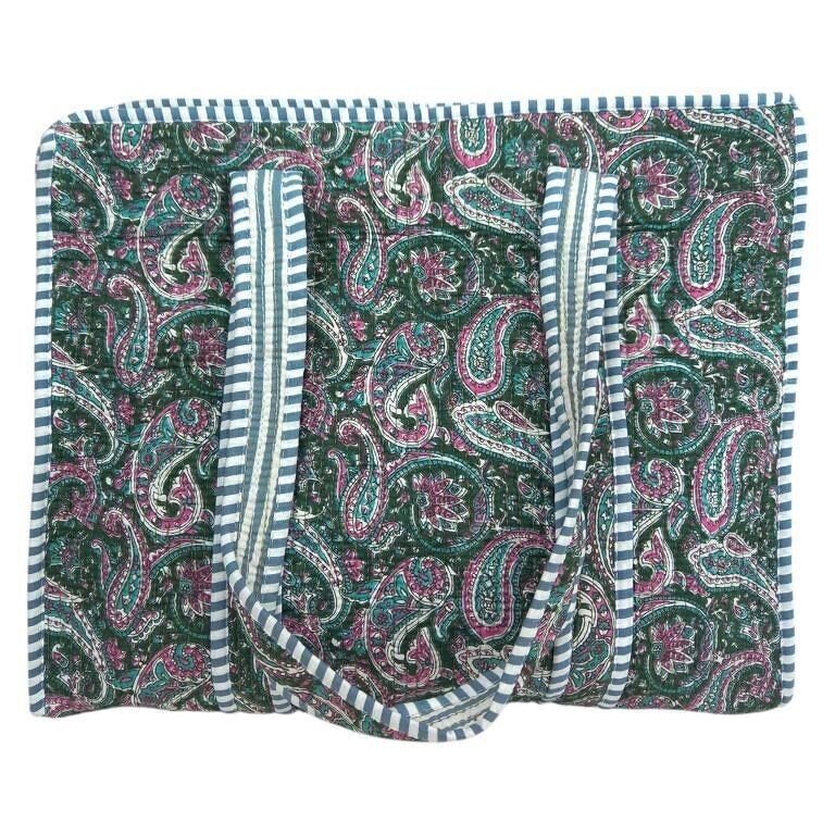 Exklusive große handgefertigte Tragetasche aus Baumwolle für Damen