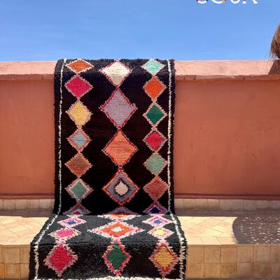 Tappeto passatoia Boucherouite COUCOU | 255 x 100 centimetri